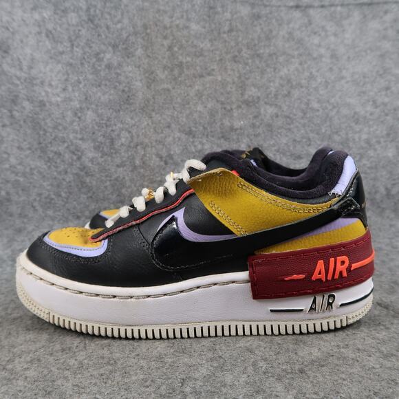 Nike Shoes Womens 5 Casual Sneakers AF1 Air Force 1 Shadow Dark Sulfur Trainers - Picture 5 of 14